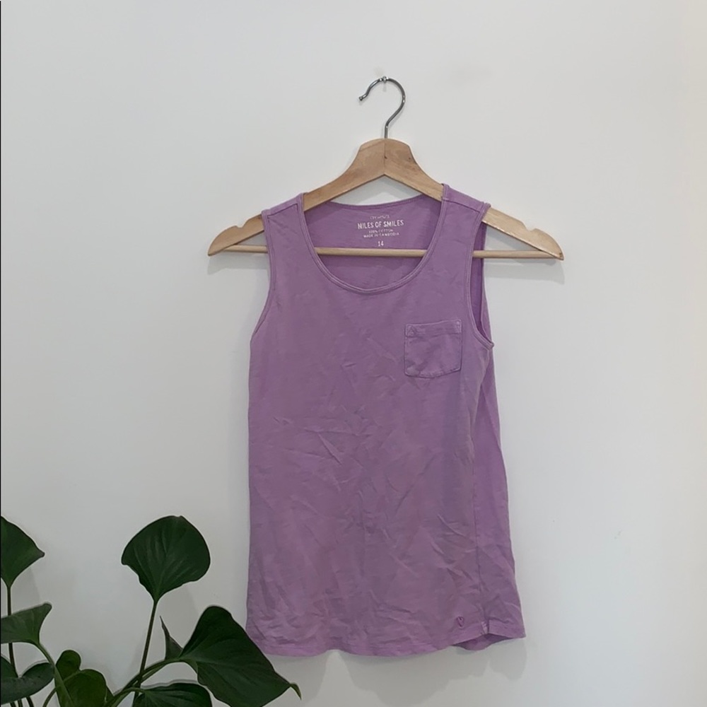 Crewcuts purple tank top sz 14